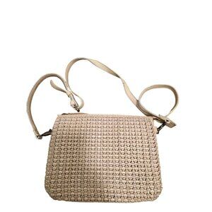 Vilenca Hollande Leather Beige Crossbody Bag Adjustable Strap & Multiple C